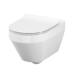 GEBERIT DuofixBasic s bílým tlačítkem DELTA21 + WC CERSANIT CLEANON CREA OVÁL + SEDÁTKO 458.103.00.1 21BI CR1