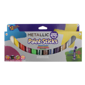 Little Brian Paint Sticks - Metalické barvy 12 ks - EPEE