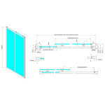 AQUALINE - UGGA posuvné sprchové dveře 1400, čiré sklo ATS140