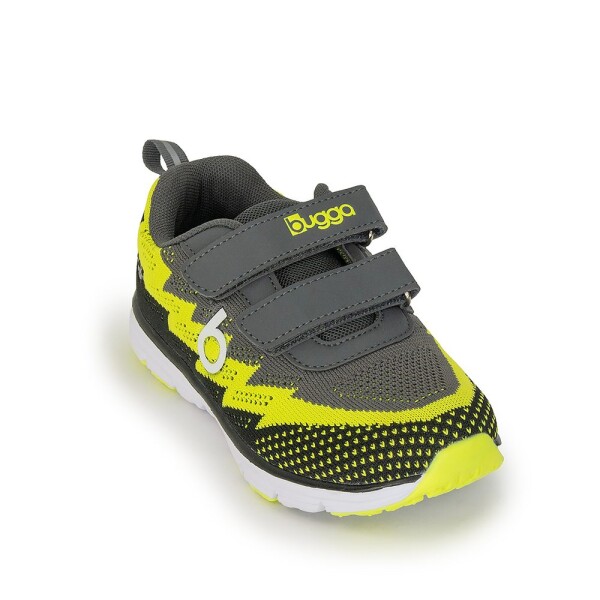 Dětské lehké sportovní tenisky BUGGA HONE Gray/Yellow/Black - 28