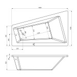 AQUALINE - METUJE vana 160x100x42cm, levá, bílá G2610
