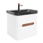 Koupelnová skříňka s umyvadlem a baterií SAT Fusion 57,5x53x45 cm bílá matná mat SATFUSION260WBKMBA SATFUSION260WBKMBA