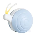 Cheerble Wicked Snail modrá / Interaktivní hračka pro kočky / 2 rychlostní režimy / LED / výdrž 2 h (CWJ02)