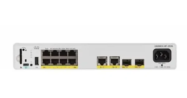 Cisco Catalyst 9000 Compact / Switch / 8x GbE / PoE+ 240W / Network Advantage (C9200CX-8P-2X2G-A)