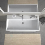 DURAVIT - Vero Air Umyvadlo 1000x470 mm, s přepadem, otvor pro baterii, WonderGliss, bílá 23501000001