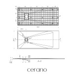 CERANO - Sprchová vanička obdélníková Gusto - SMC/minerální kompozit - strukturovaná černá matná - 160x70x3 CER-414623