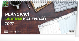 Stolní kalendář 2027 Notique Plánovací 14denní, 33×14,5 cm
