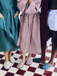 HAY Domácí pantofle Waffle Petrol Blue – Uni, modrá barva, textil