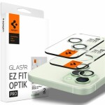 Spigen Glass tR EZ Fit Optik Pro ochranné sklo na fotoaparát pro Apple iPhone 15 15 Plus 14 14 Plus 2ks zelená (AGL07169)