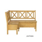 ARTEN (NANO Systems s.r.o.) Rustikální jídelní rohová lavice POPRAD SIL19 - borovice (světlý/tmavý vosk) Rozměry: (š/v/hl.) 250 x 96 x 160 cm