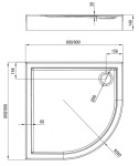 DEANTE - Jasmin plus bílá - Akrylátová sprchová vanička, půlkulatá, 80 cm KTJ_054B