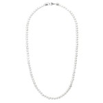 Pánský náhrdelník z pravých sladkovodních perel Giorgio, Stříbrná 50 cm Bílá