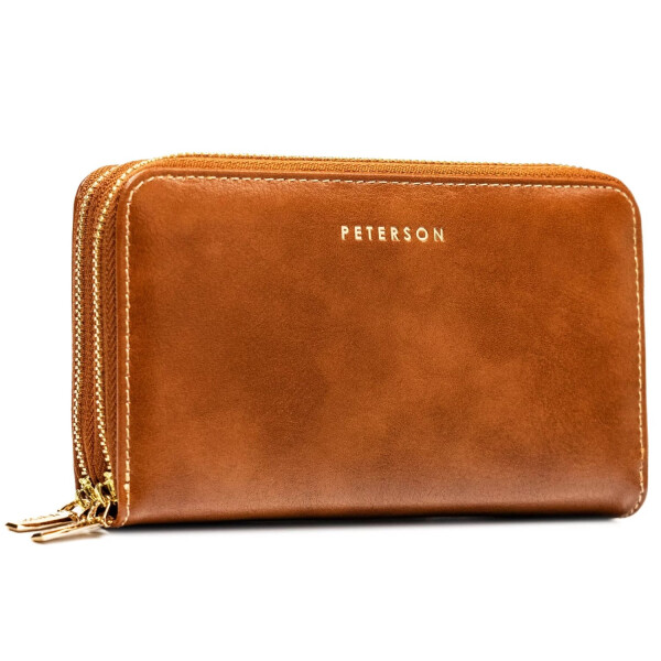 Trendy dámská koženková peněženka Peterson Aurika, camel