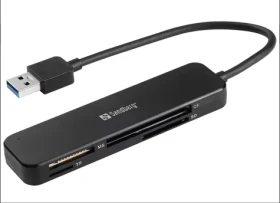 Sandberg USB 3.0 Pocket Card Reader černá / čtečka paměťových karet / USB-A 3.0 / MicroSD SD MS MMC (134-32)