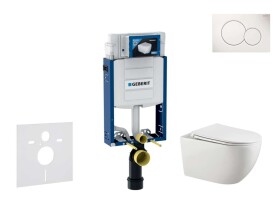 GEBERIT - Kombifix Set předstěnové instalace, klozetu Gaia a sedátka softclose, tlačítko Sigma01, alpská bílá SANI15CA3116