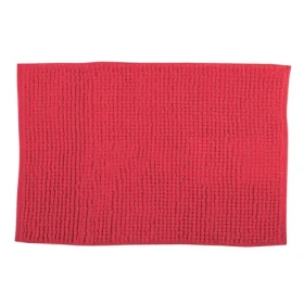 MSV Koupelnová předložka CHENILLE červená / Mikrovlákno / Protiskluzová / 40 x 60 cm