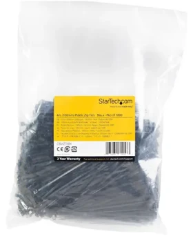 StarTech Stahovací pásky nylonové černé / Stahovací páska / 3x100 mm / 1000 ks / uvolnitelná (CBMZT4BK)