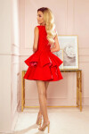 Dámské šaty s krajkou 321-1 červené - Numoco M