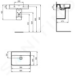 IDEAL STANDARD - Strada II Umyvadlo 600x430 mm, bez otvoru pro baterii, bílá T363801