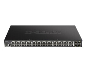 D-Link DGS-1250-52XMP 52-Port Gigabit Smart PoE Switch, 48x GbE PoE+, 4x SFP+, PoE 370W EDF_385529