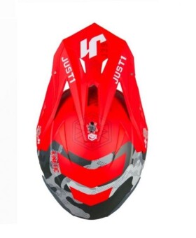 Kšilt Just1 J39 Kinetic matný camo/černo/šedo/červený - uni