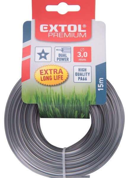 Struna s jádrem hvězdicová EXTOL PREMIUM 3 mm x 15 m