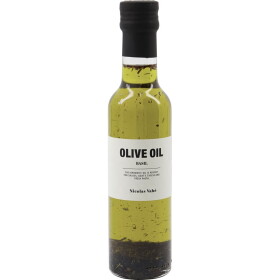 Nicolas Vahé Extra panenský olivový olej s bazalkou 250 ml, zelená barva, sklo