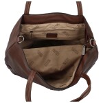 Nadčasová velká dámská koženková kabelka Laurencie, coffee