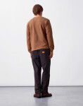 Tričko Service Works Waffle Contrast Thermal LS Tee Brown/Yellow