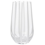 Broste Sklenice White Stripe 550 ml, bílá barva, sklo