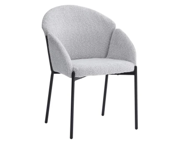 Jídelní židle Felicita, světle šedá strukturovaná látka