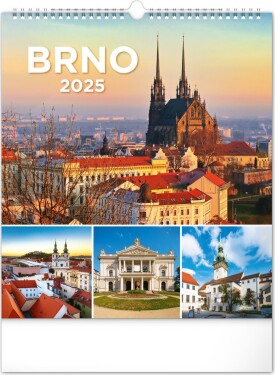Kalendář 2025 nástěnný: Brno, 30 34 cm
