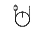 Nomad Universal Pletený Kabel pro Apple Watch 100W 1.5m černá / Univerzální kabel pro Apple Watch Airpods USB-C zaří (NM014780858)