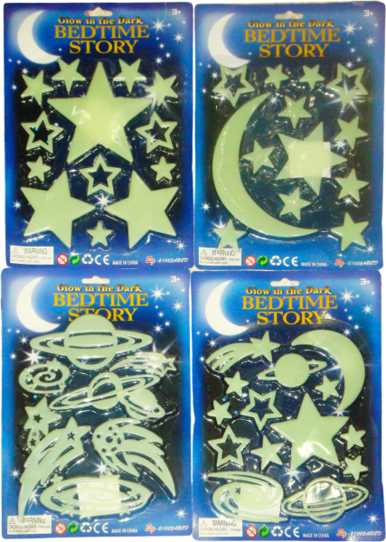 Svítící nalepovací dekorace noční obloha - 4 druhy - Sparkys