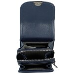Stylová dámská koženková crossbody kapsa Gabrisa, tmavě modrá