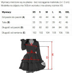 657-1 Elegantní midi šaty s obálkovým výstřihem a tylovými rukávy - černé M