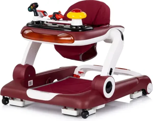 CHIPOLINO Chodítko interaktivní Little Explorer 4v1 Red / do 12 kg / od 6 měsíců (PRLE02504RE)