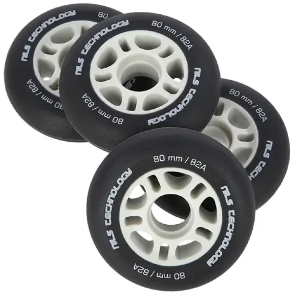 NILS Extreme PU 80x24 82A Matná kolečka černá 4 ks (5907695543582)