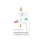 Mereo Sprchová podomítková baterie s přepínačem, Sonáta, Mbox, hranatý kryt, chrom CB60106C