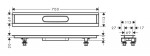HANSGROHE - uBox universal Instalační sada lineárního sprchového žlabu 700, nerez 56011180