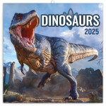 Kalendář 2025 poznámkový: Dinosauři, 30 30 cm