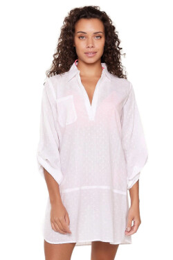 Plážové šaty 7229 white - LingaDore bílá L