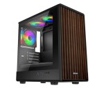 EVOLVEO Panthera, skříň mATX, 3x ARGB ventilátor 120mm, dřevěný přední panel + skleněná bočnice EDF_547202