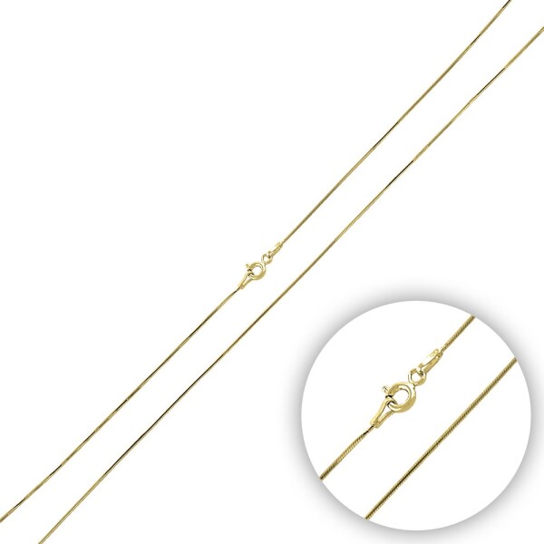 LUNICA Stříbrný řetízek SNAKE GOLD 55cm 0830