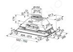 FRANKE - Smart Vestavný odsavač par FBI 525 XS HCS, šířka 52 cm, nerez 305.0599.509