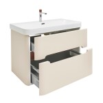 Koupelnová skříňka s umyvadlem a baterií SAT Fusion 77,5x53x45 cm pískově béžová mat SATFUSION280BEUBA SATFUSION280BEUBA