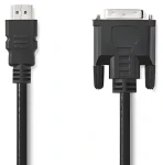 Nedis Kabel HDMI - DVI-D 24+1 2m černá / Kabel / 1080p / Poniklované konektory / PVC (CCGB34800BK20)