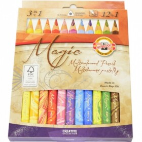 Trojhranné pastelky silné Koh-i-noor Magic 3408/12+1ks