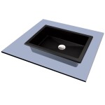 DEANTE - Correo nero Granit umyvadlo - 500x350 mm CQR_NU5U