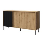 FRONTI Komoda MIA 3D - dub + černá